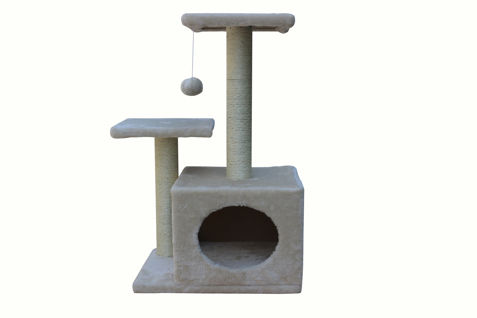 Cat Scratching Posts: YES4PETS 71cm Beige Cat Scratching Tree Scratcher Post Pole Furniture Gym House