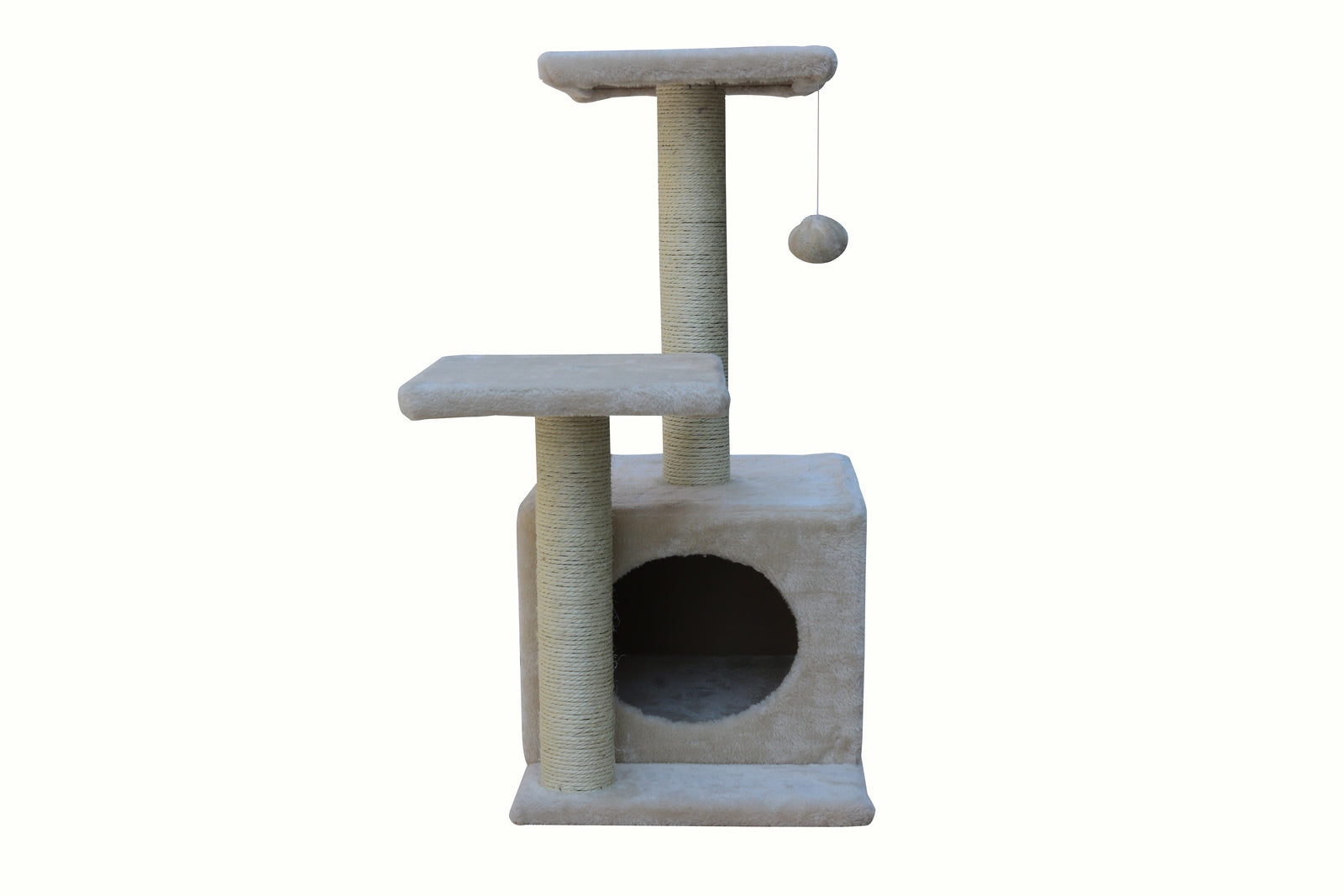 Cat Scratching Posts: YES4PETS 71cm Beige Cat Scratching Tree Scratcher Post Pole Furniture Gym House