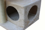 Cat Scratching Posts: YES4PETS 71cm Beige Cat Scratching Tree Scratcher Post Pole Furniture Gym House