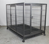 Small Animal Habitats & Cages: YES4PETS XL Pet Dog Cat Cage Metal Crate Kennel Portable Puppy Cat Rabbit House
