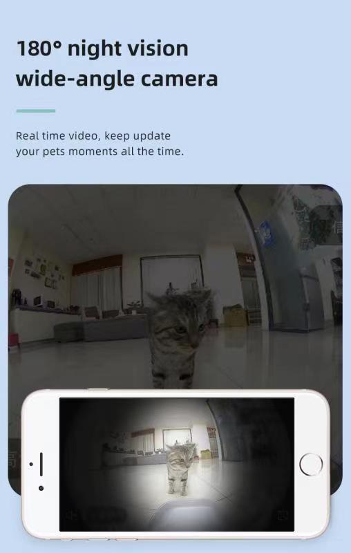 Security Cameras & Accessories: Smart Automatic Pet Dog Cat Rabbit Feeder Smartphone Camera APP for iPhone Android