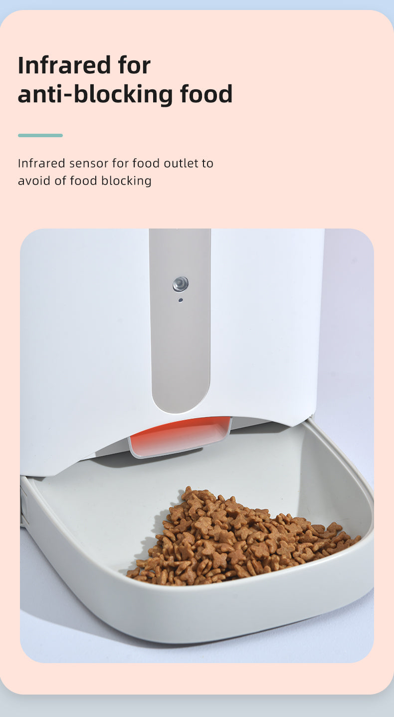 Security Cameras & Accessories: Smart Automatic Pet Dog Cat Rabbit Feeder Smartphone Camera APP for iPhone Android