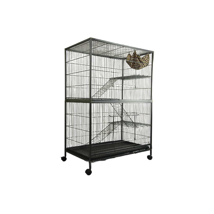 Bird Cages & Stands: YES4PETS Pet 140cm 4 Level Bird Ferret Parrot Cage Aviary Cat Castor