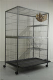 Bird Cages & Stands: YES4PETS Pet 140cm 4 Level Bird Ferret Parrot Cage Aviary Cat Castor