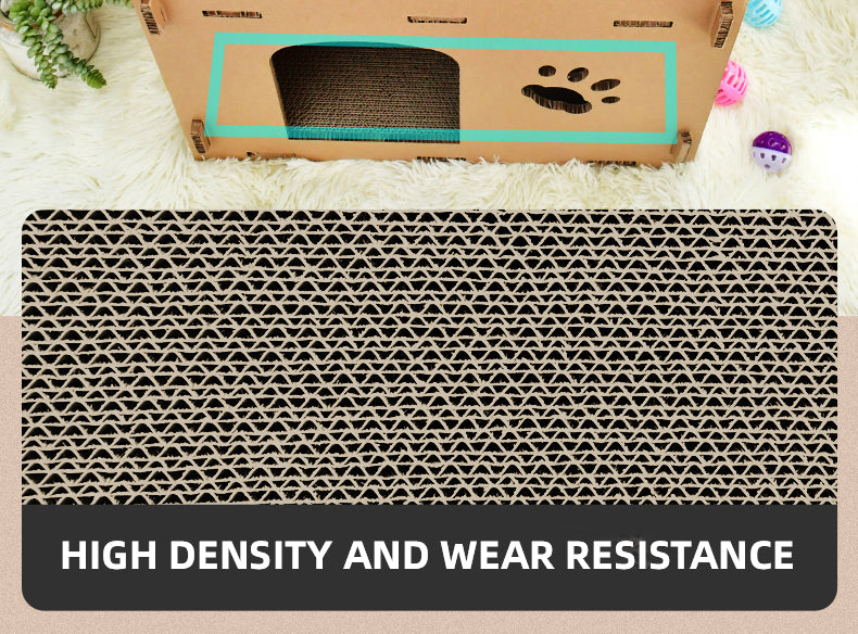 Cat Scratching Posts: YES4PETS Cat Cardboard House Tower Condo Scratcher Pet Post Furniture Double Storey