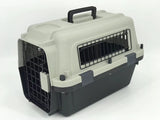 Dog Carriers & Crates: YES4PETS Medium Portable Pet Dog Cat Carrier Travel Bag Cage House Safety Lockable Kennel Grey