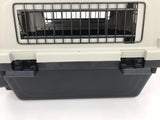 Dog Carriers & Crates: YES4PETS Medium Portable Pet Dog Cat Carrier Travel Bag Cage House Safety Lockable Kennel Grey
