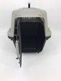 Dog Carriers & Crates: YES4PETS Medium Portable Pet Dog Cat Carrier Travel Bag Cage House Safety Lockable Kennel Grey