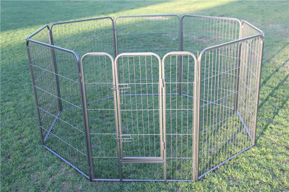 Dog Playpens & Gates: YES4PETS 120 cm Heavy Duty Pet Dog Cat Rabbit Exercise Playpen Puppy Rabbit Fence