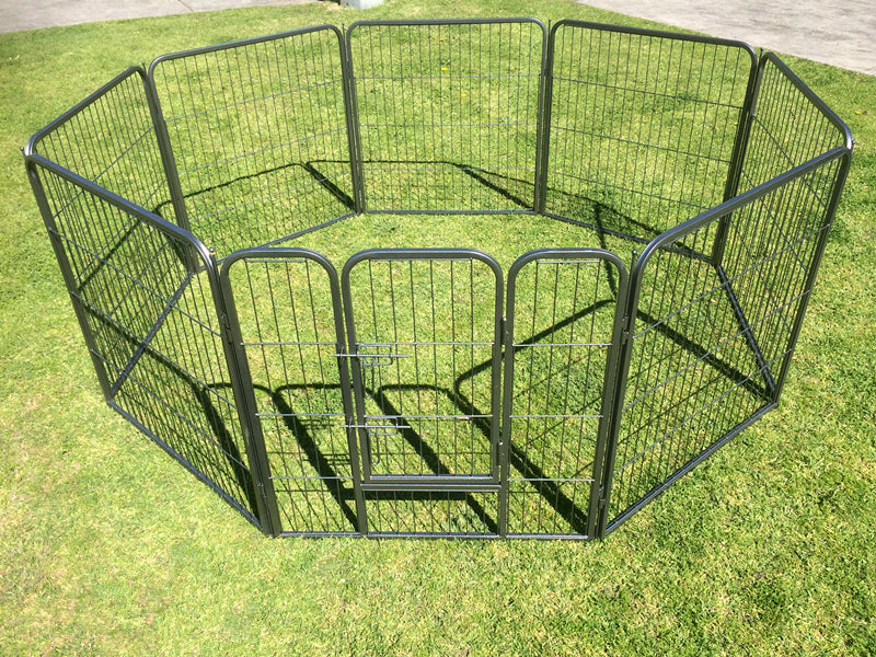 Dog Playpens & Gates: YES4PETS 80 cm Heavy Duty Pet Dog Cat Puppy  Rabbit Exercise Playpen Fence