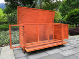 Small Animal Habitats & Cages: YES4PETS XXL Rabbit Hutch Guinea Pig Cage , Ferret cage Chicken Coop W Pull Out Tray 150x60x75 cm