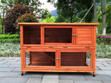Small Animal Habitats & Cages: YES4PETS 150 cm XXL Double Storey Rabbit Hutch Guinea Pig Ferret Cage Cat House