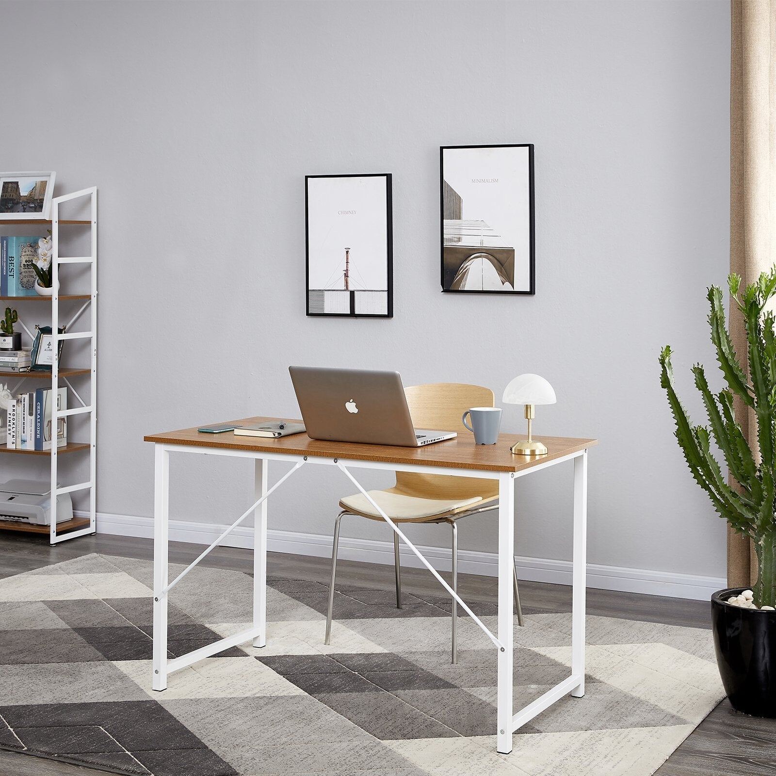 Desks: YES4HOMES Computer Desk, Sturdy Home Office Gaming Desk for Laptop, Modern Simple Style Table, Multipurpose Workstation