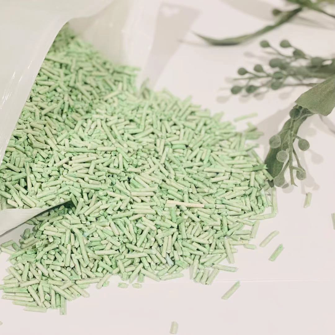 Cat Litter: YES4PETS Matcha 16KG Biodegradable Flushable Clumping Cat Tofu Eco Litter