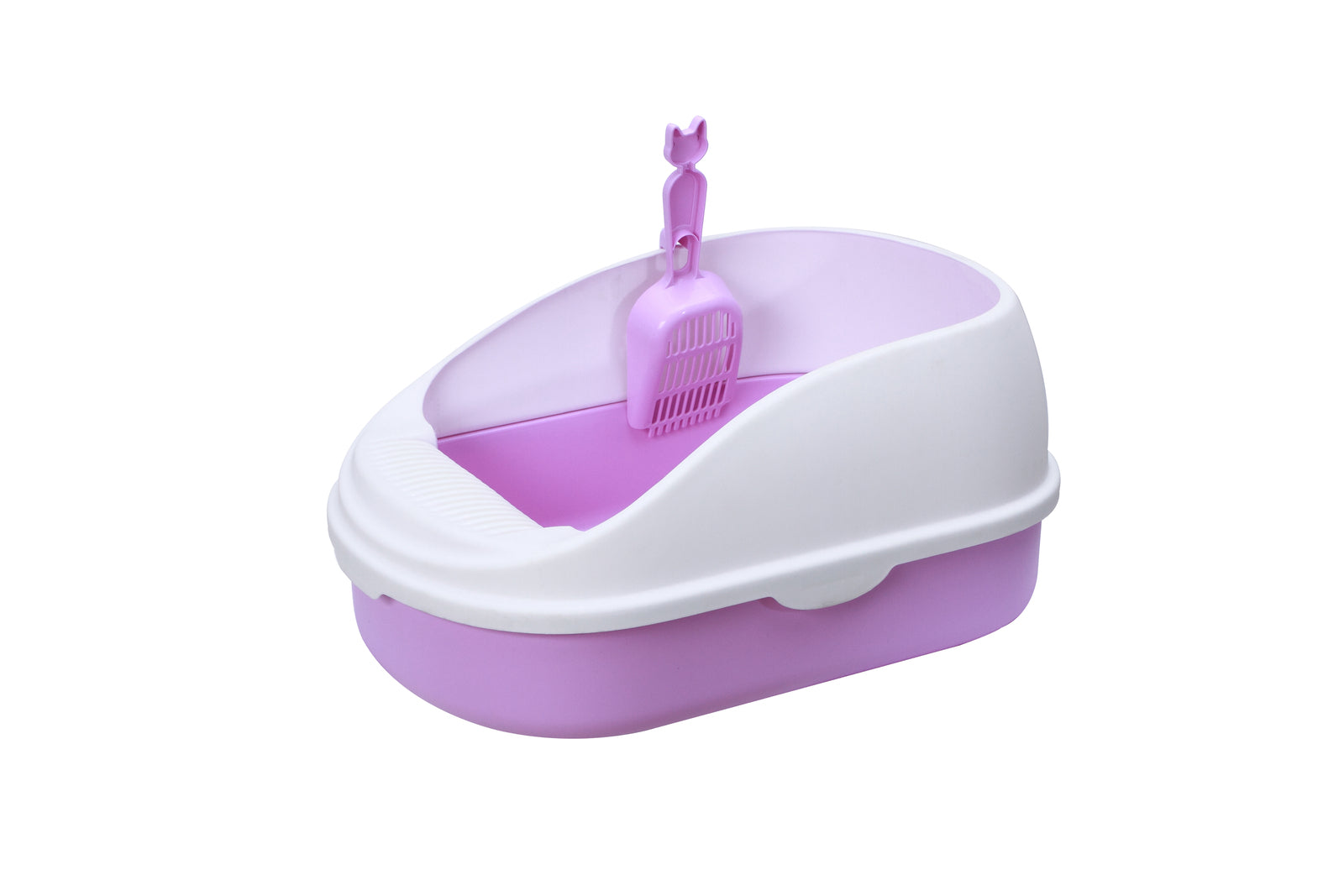 Cat Litter: YES4PETS Medium Portable Cat Toilet Litter Box Tray with Scoop Purple