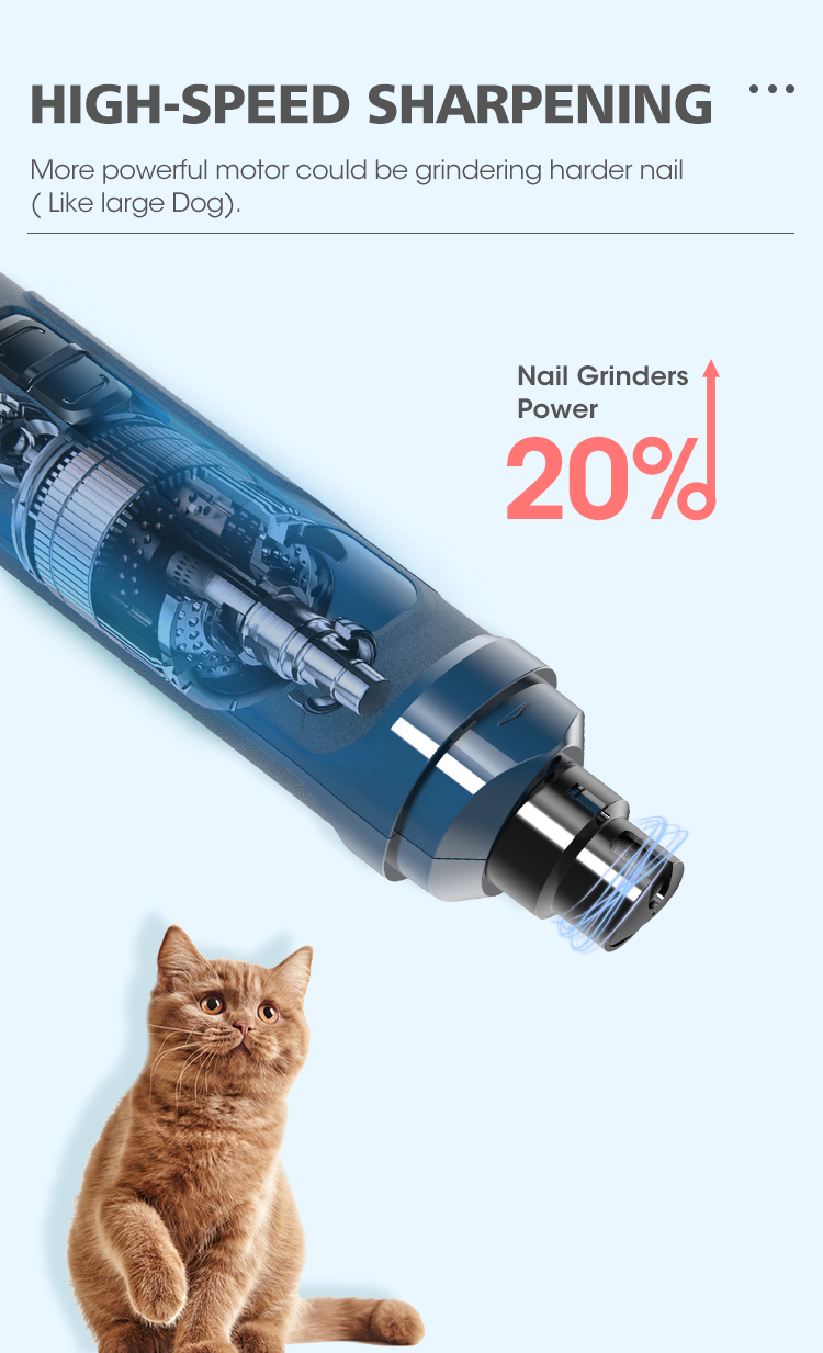 Dog Grooming Supplies: YES4PETS Electric Pet Dog Cat Quiet Nail Grinder Clipper Cutter Grooming Trimmer