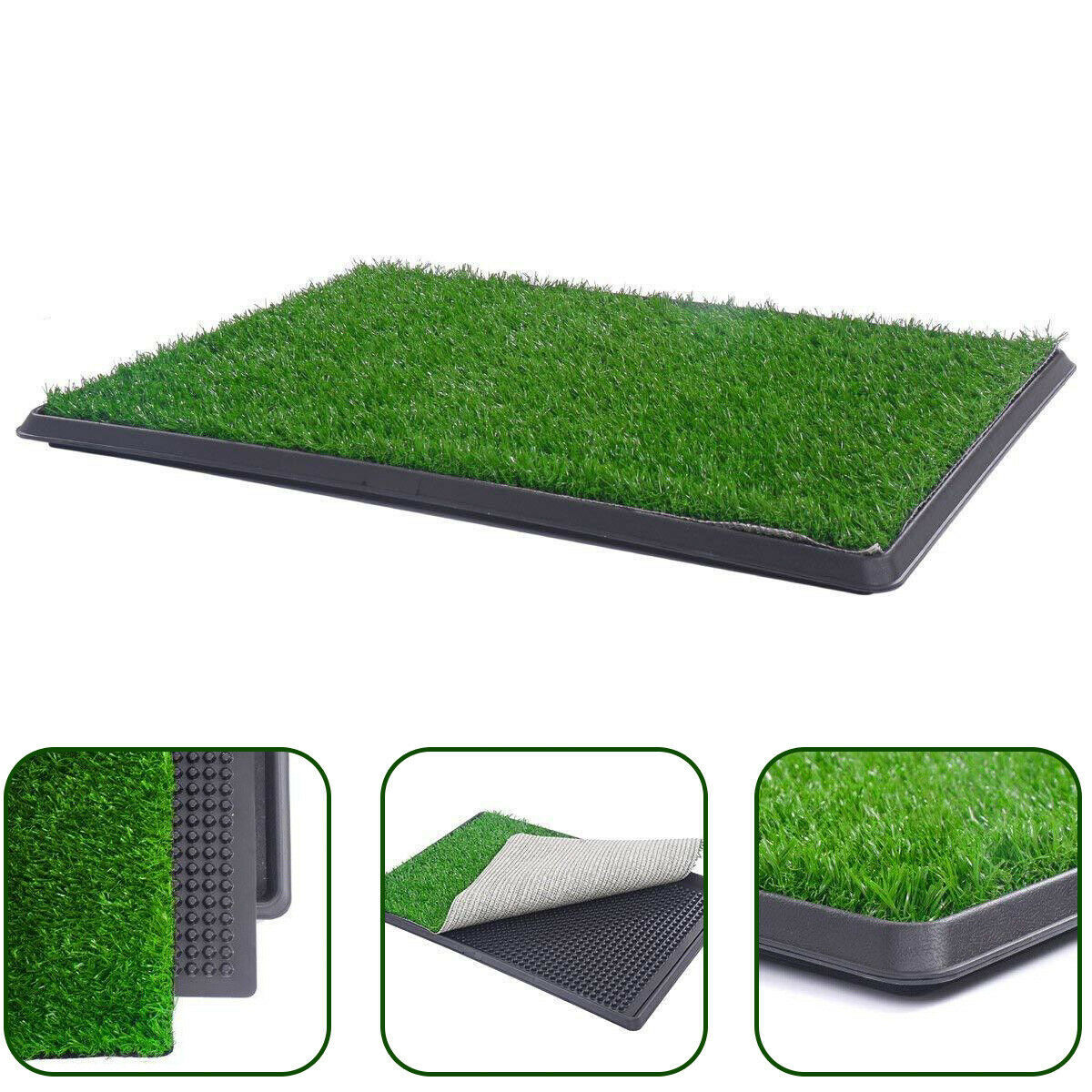 Dog Training Aids: YES4PETS XL Indoor Dog Puppy Toilet Grass Training Mat Loo Pad Potty 76 X 51 cm
