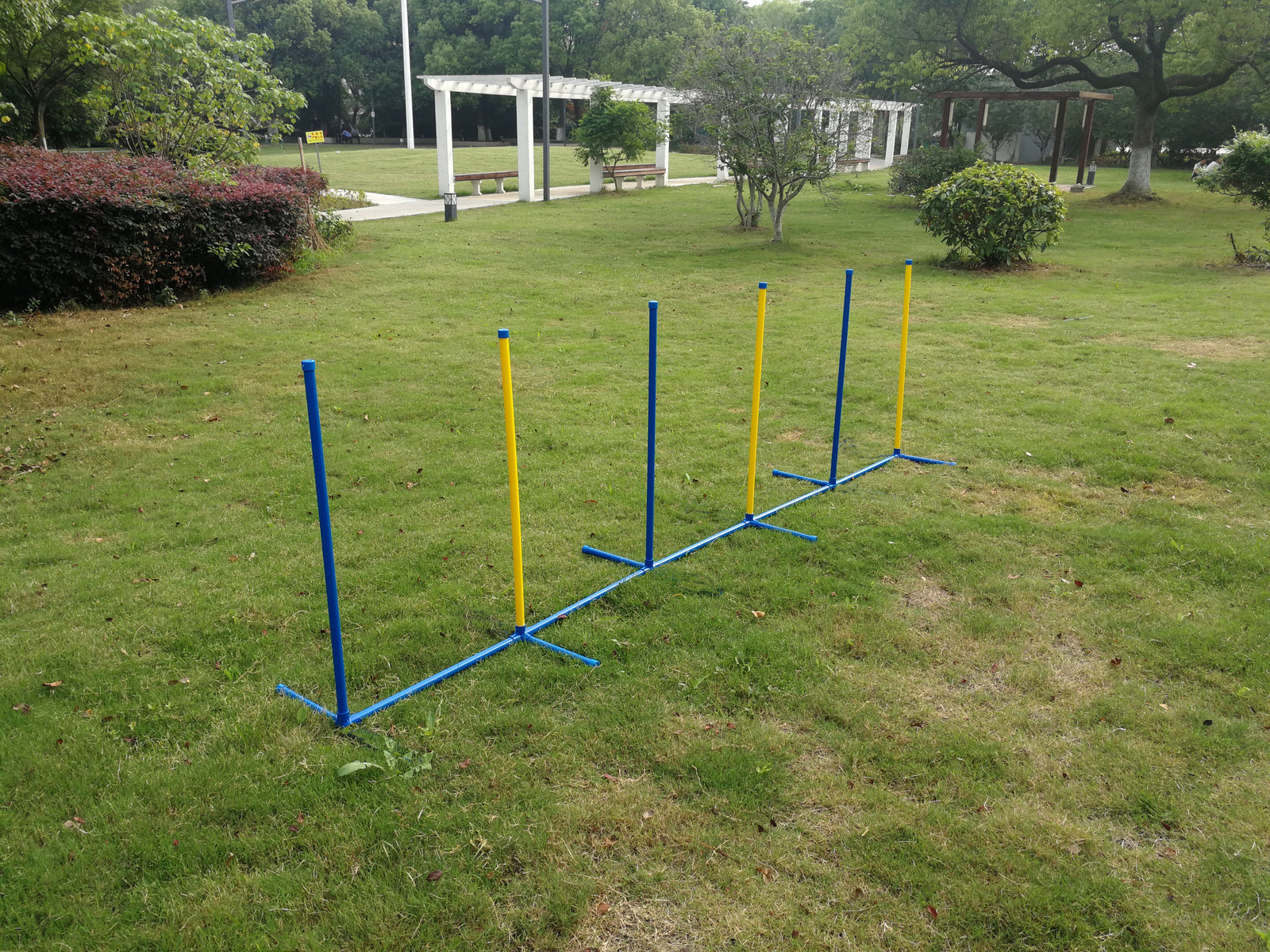 Dog Playpens & Gates: YES4PETS Portable Dog Puppy Training Practice Weave Poles Agility Post Set