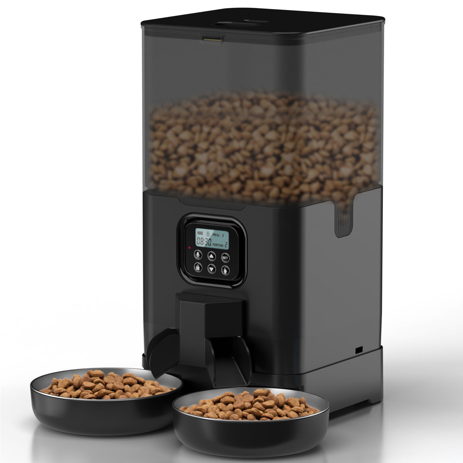 Dog Bowls, Feeders & Waterers: YES4PETS 6L Automatic Digital Pet Dog Cat Feeder Double Food Bowl Dispenser