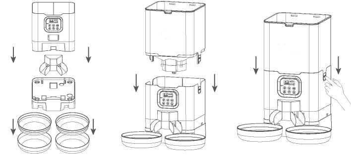 Dog Bowls, Feeders & Waterers: YES4PETS 6L Automatic Digital Pet Dog Cat Feeder Double Food Bowl Dispenser