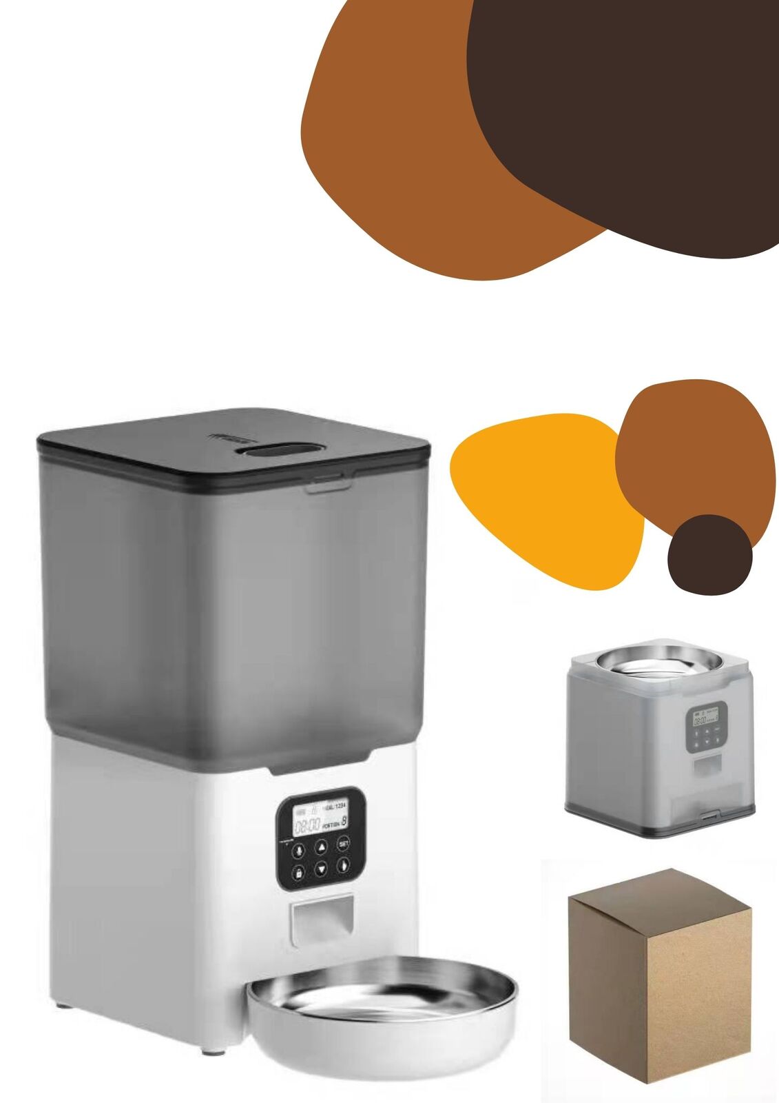 Dog Bowls, Feeders & Waterers: YES4PETS 5.6L Visible Automatic Digital Pet Dog Cat Feeder Food Bowl Dispenser