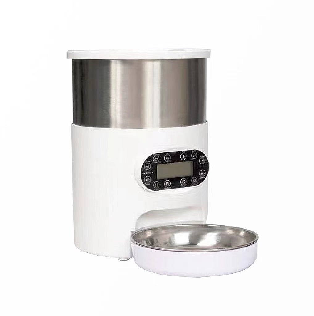 Dog Bowls, Feeders & Waterers: YES4PETS Electric Automatic Pet Dog Cat Rabbit Feeder Stainless Steel 3L Dispenser