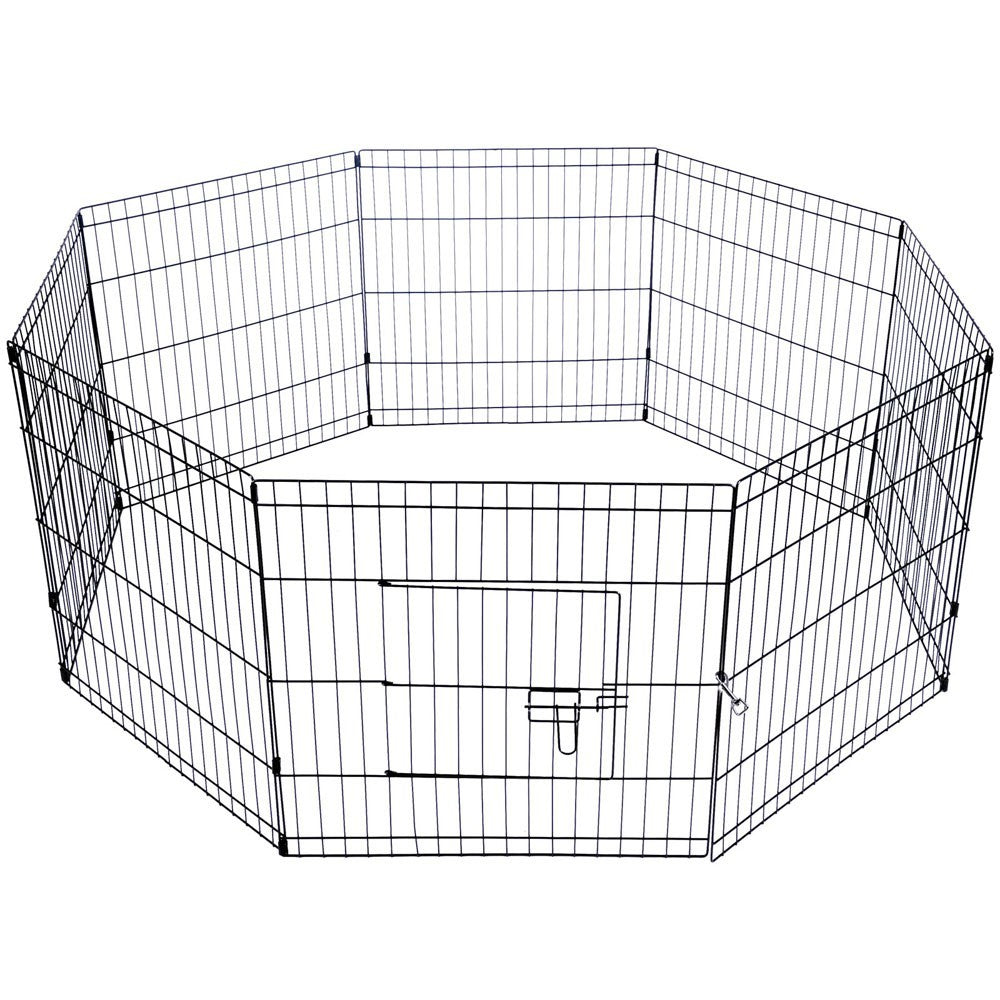 Dog Playpens & Gates: YES4PETS 24' Dog Rabbit Playpen Exercise Puppy Enclosure Fence With Cover