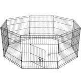 Dog Playpens & Gates: YES4PETS 24' Dog Rabbit Playpen Exercise Puppy Enclosure Fence With Cover