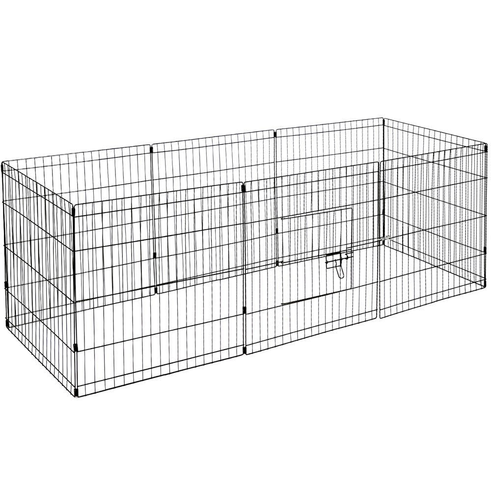 Dog Playpens & Gates: YES4PETS 24' Dog Rabbit Playpen Exercise Puppy Enclosure Fence With Cover