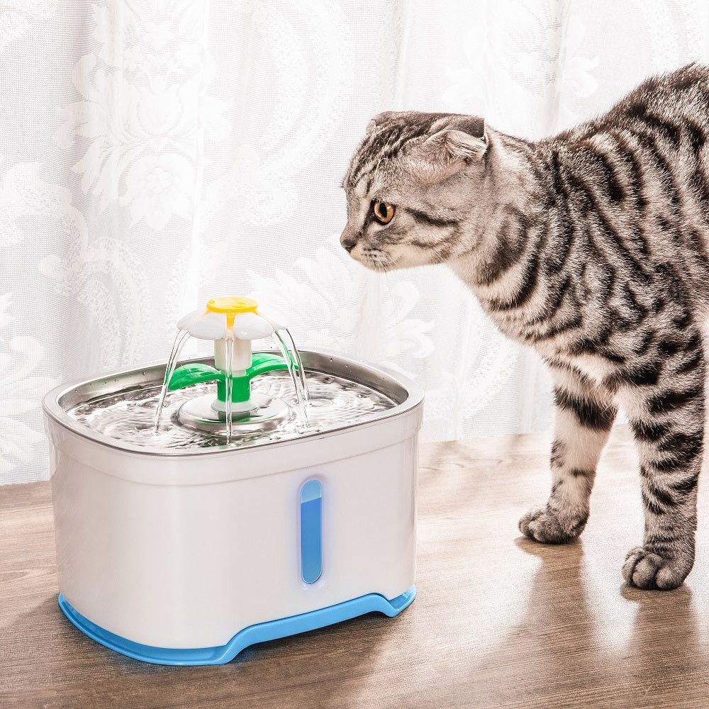 Dog Bowls, Feeders & Waterers: YES4PETS 2.5L Automatic Electric Pet Water Fountain Dog Cat Water Feeder Bowl Dispenser