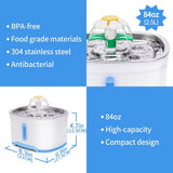 Dog Bowls, Feeders & Waterers: YES4PETS 2.5L Automatic Electric Pet Water Fountain Dog Cat Water Feeder Bowl Dispenser