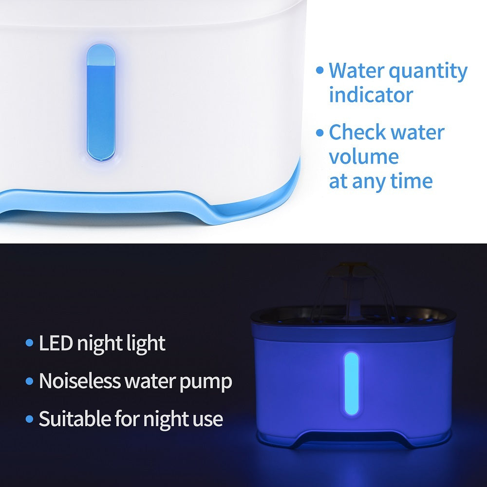 Dog Bowls, Feeders & Waterers: YES4PETS 2.5L Automatic Electric Pet Water Fountain Dog Cat Water Feeder Bowl Dispenser