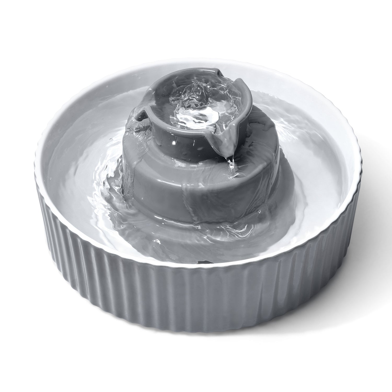 Dog Bowls, Feeders & Waterers: YES4PETS Grey Ceramic Electric Pet Water Fountain Dog Cat Water Feeder Bowl Dispenser
