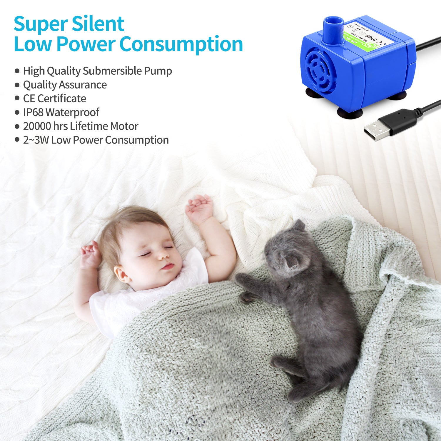 Dog Bowls, Feeders & Waterers: YES4PETS Grey Ceramic Electric Pet Water Fountain Dog Cat Water Feeder Bowl Dispenser