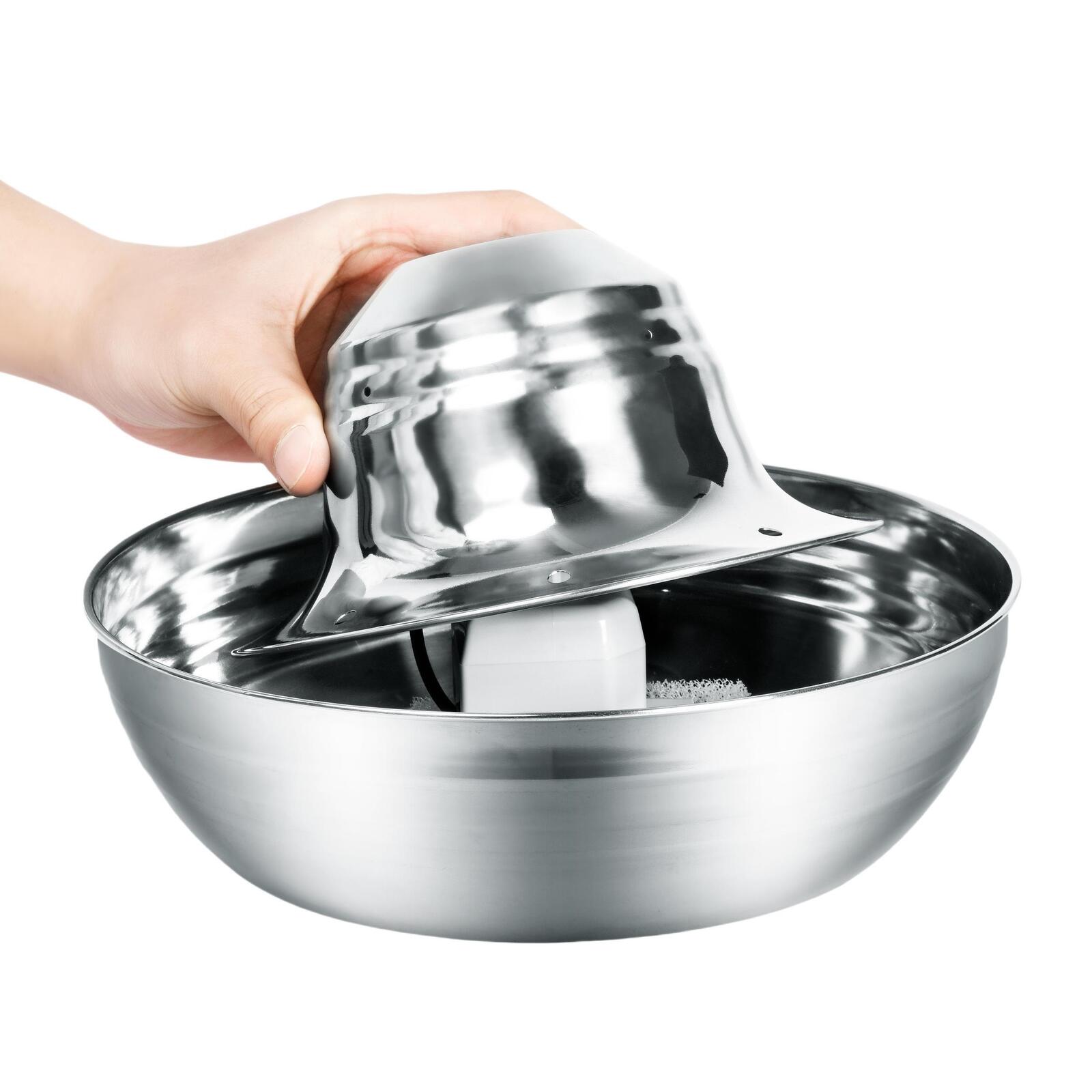 Dog Bowls, Feeders & Waterers: YES4PETS 2L Automatic Electric Pet Water Fountain Dog Cat Stainless Steel Feeder Bowl Dispenser