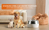Dog Bowls, Feeders & Waterers: YES4PETS 3L Automatic Electric Pet Water Fountain Dog Cat Stainless Steel Feeder Bowl Dispenser White