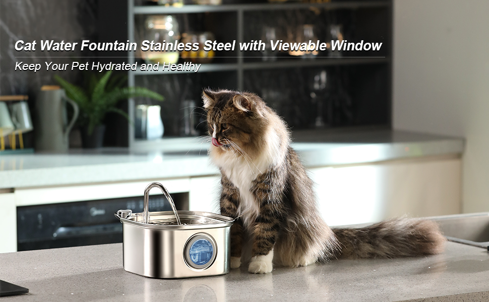 Dog Bowls, Feeders & Waterers: YES4PETS 3.2L Automatic Electric Pet Water Fountain Dog Cat Stainless Steel Feeder Bowl Dispenser