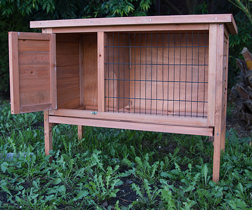 Small Animal Habitats & Cages: YES4PETS Single Wooden Pet Rabbit Hutch Guinea Pig Cage with Slide out Tray