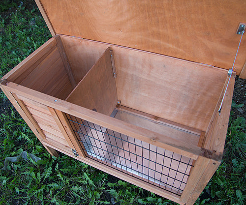 Small Animal Habitats & Cages: YES4PETS Single Wooden Pet Rabbit Hutch Guinea Pig Cage with Slide out Tray