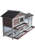 Small Animal Habitats & Cages: YES4PETS Double Storey Large Rabbit Hutch Guinea Pig Cat Cage , Ferret Cage With Pull Out Tray