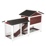Small Animal Habitats & Cages: YES4PETS Double Storey Large Rabbit Hutch Guinea Pig Cat Cage , Ferret Cage With Pull Out Tray