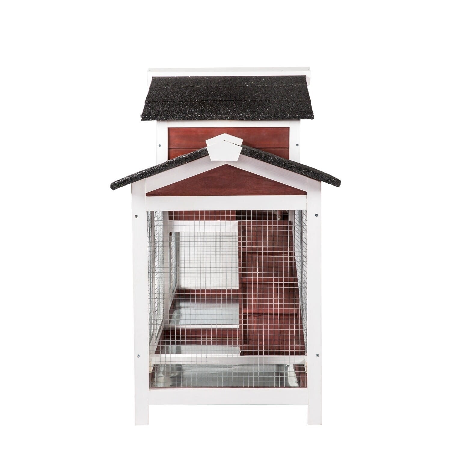 Small Animal Habitats & Cages: YES4PETS Double Storey Large Rabbit Hutch Guinea Pig Cat Cage , Ferret Cage With Pull Out Tray