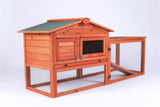 Small Animal Habitats & Cages: YES4PETS Rabbit Hutch Metal Run Wooden Cage Guinea Pig Cage House