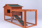 Small Animal Habitats & Cages: YES4PETS Rabbit Hutch Metal Run Wooden Cage Guinea Pig Cage House