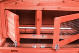 Small Animal Habitats & Cages: YES4PETS Rabbit Hutch Metal Run Wooden Cage Guinea Pig Cage House