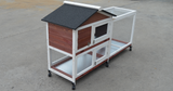 Small Animal Habitats & Cages: YES4PETS Double Storey Large Rabbit Hutch Guinea Pig Cage , Ferret Cage With Pull Out Tray On Wheels