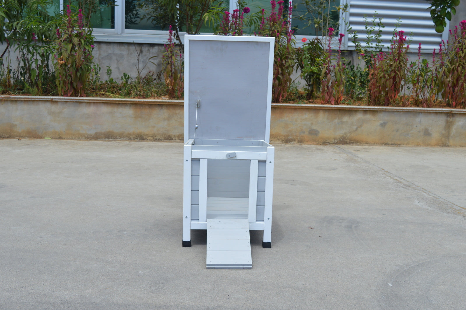 Small Animal Habitats & Cages: YES4PETS Grey Small Chicken Coop Rabbit Hutch Ferret Cage Guinea Pig Dog Cat Nesting Box