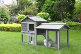 Small Animal Habitats & Cages: YES4PETS 148cm Rabbit Hutch Quail Run Wooden Cage Guinea Pig Cage House