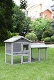 Small Animal Habitats & Cages: YES4PETS 148cm Rabbit Hutch Quail Run Wooden Cage Guinea Pig Cage House