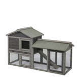 Small Animal Habitats & Cages: YES4PETS 148cm Rabbit Hutch Quail Run Wooden Cage Guinea Pig Cage House
